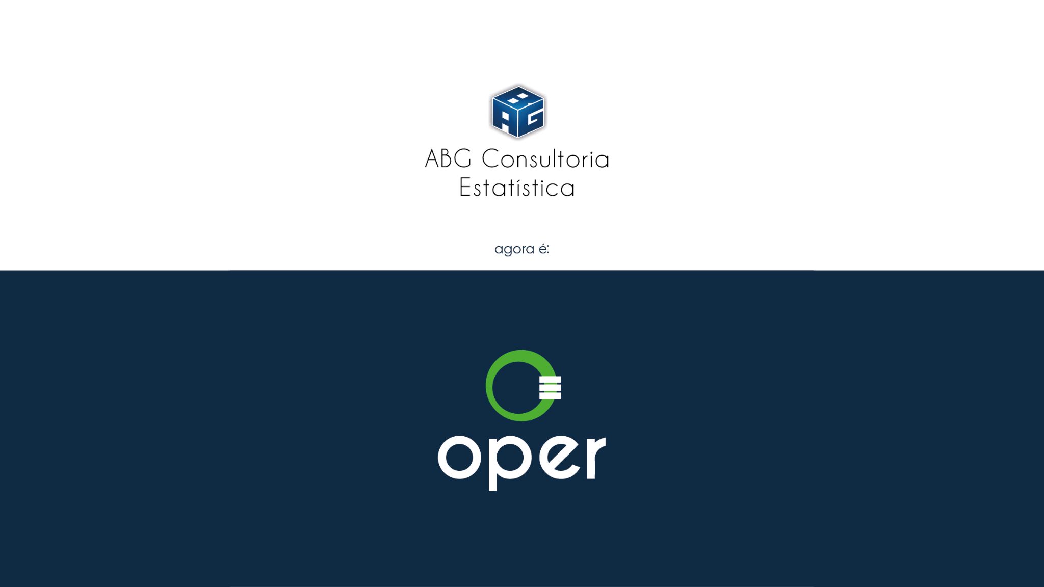 Rebranding da ABG Consultoria Estatística para a nova marca Oper