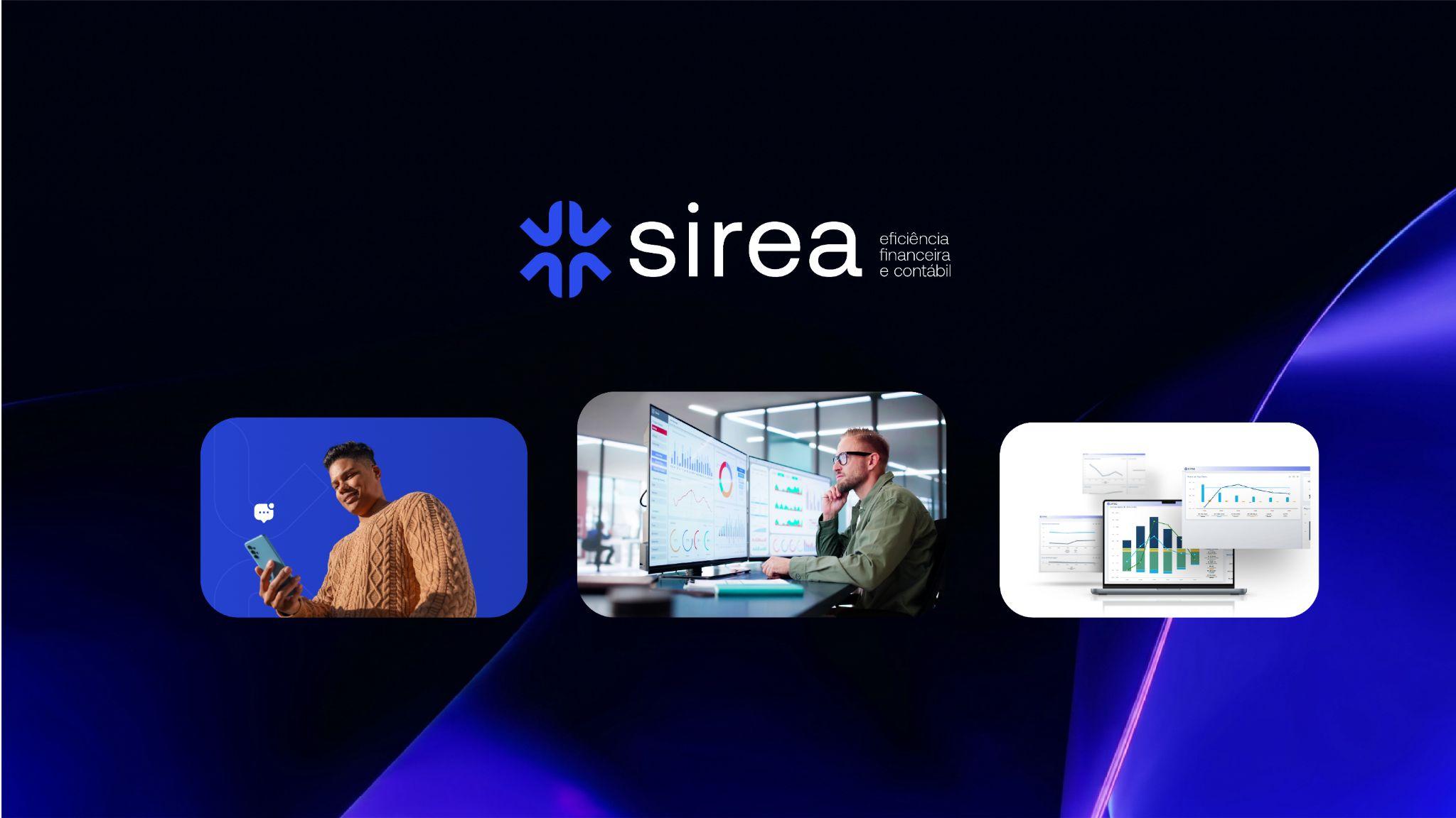 Nova marca Sirea aplicada em dashboards e materiais digitais