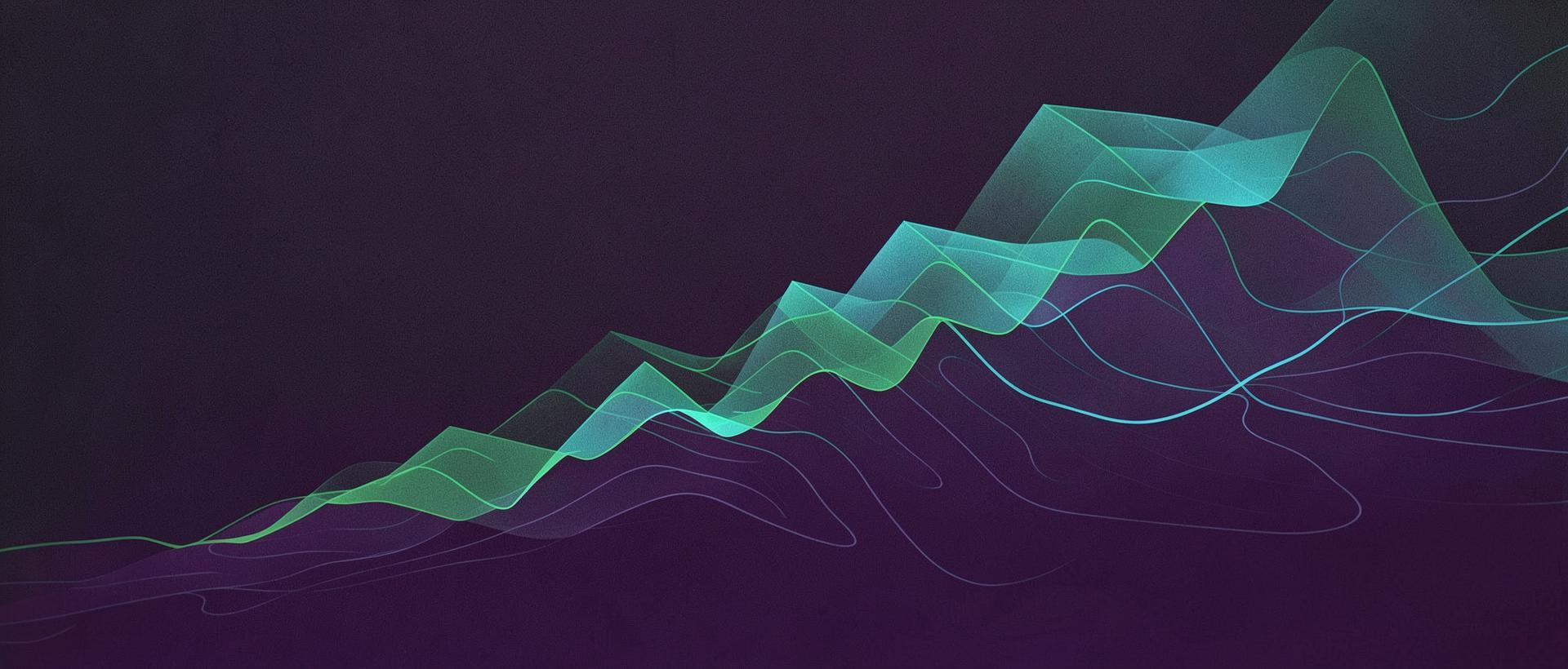 Visual conceitual: crescimento e momentum ascendente